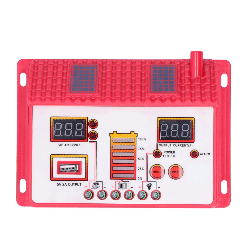 Solar Charge Controller House Shape 12V 24V Automatic Recognition LED