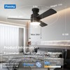 Passky Ceiling Fans with Lights, 42 inch Low Profile Ceiling