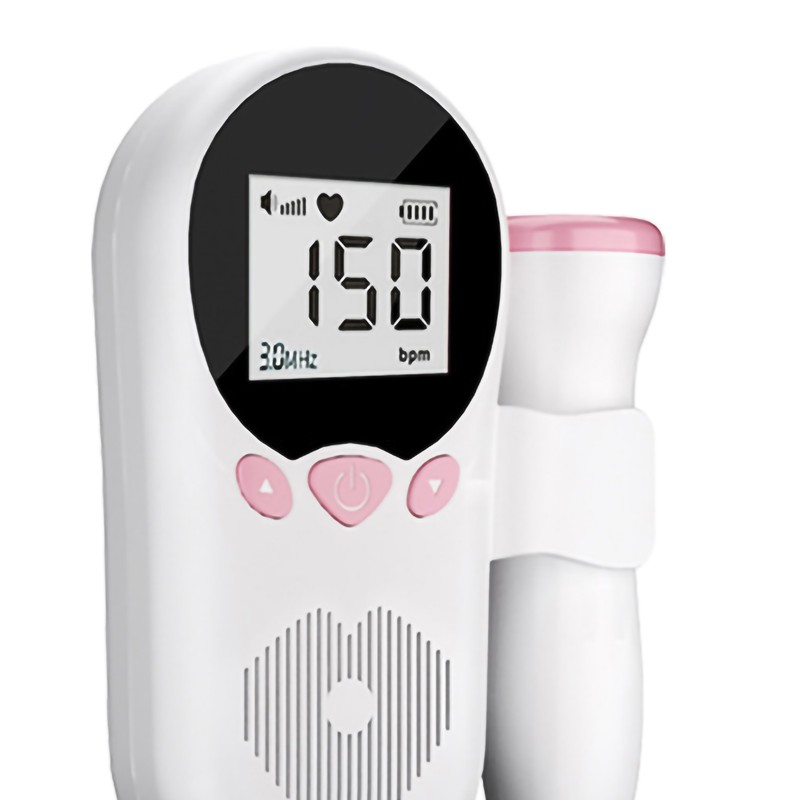Fetal Heart Rate Monitor Large Probe LCD Display Intelligent Pregnancy