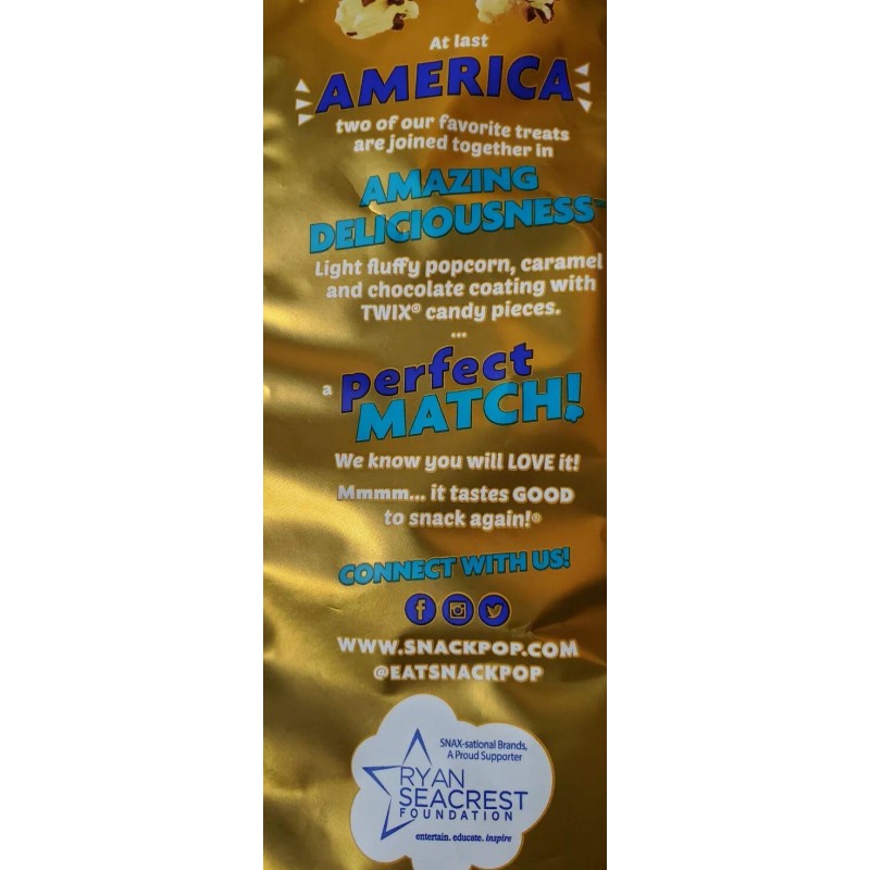 TWIX CANDY POP POPCORN TWIX Candy pop corn 5.25oz