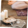 iplusmile Replacement Transparent Wavy Glass Dish for Essential Burner Aromatherapy