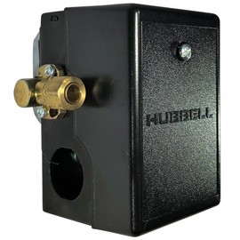 95-125 PSI, Heavy Duty American Made Air Compressor Pressure Switch, Includes Rotating Unloader and On Off Lever, Single 1/4" NPT Port, Made in USA