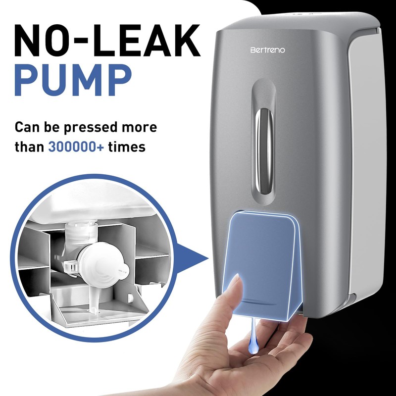 Bertreno Commercial Soap Dispenser Wall Mount Manual Pump Hand Soap