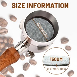 Huakaile Espresso Puck Screen 58.5mm, Reusable Coffee Puck Screen, Stainless Steel Portafilter Screen, Coffee Filter Lower Shower Screen with 1.7mm Thickness 150μm Mesh (1 Pcs)