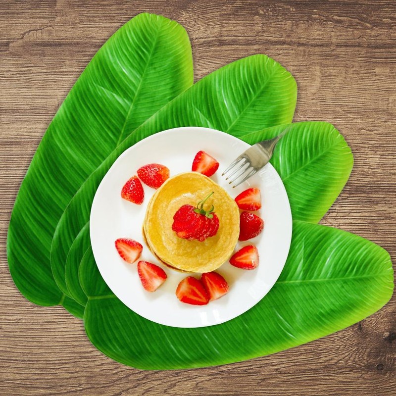 Artificial Tropical Banana Leaves Hawaiian Luau Party Jungle Beach Theme