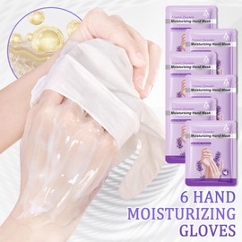 LJYBoBin Hand Mask Moisturizing Gloves 6 Pack,Hydrating Hand Mask for Women,Soft Gloves for Dry Cracked Skin H