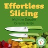 Ceramic Knife Set with Ergonomic Handle, Non-Reactive and Professional Chopping