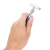 Men Manual Safety Double Edge Long Handle Razor Shaving Brush