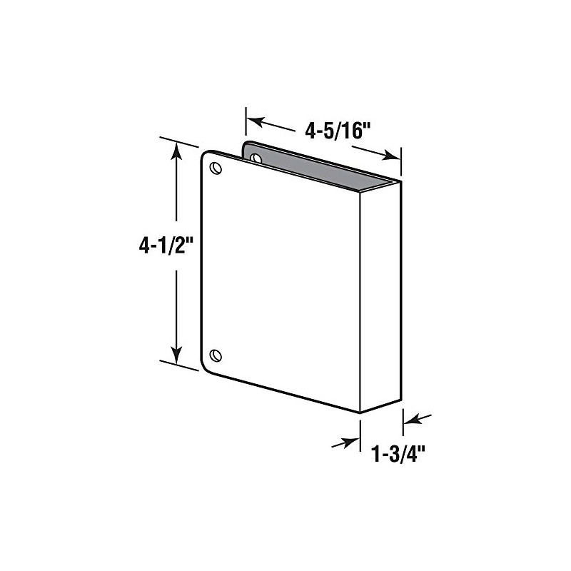 Prime-Line MP9490 Brass Blank Lock and Door Reinforcement Plate for