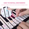 Pegatina de piano, removible, transparente, para teclado de piano 61/88
