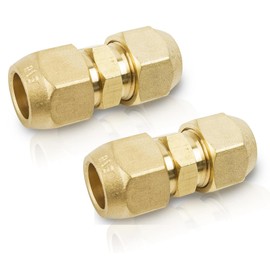 2 pieces 1/4 inch air conditioning accessories double nipples for copper pipes, air conditioning screw connection, no welding required, double nut set