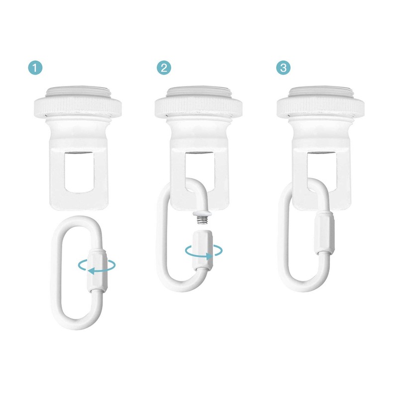 Helunsi Canopy Kit, White Canopy Light Kit, 5-3/8" Dia Canopy