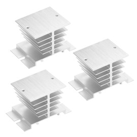 DMiotech 3 Pcs SSR Heat Sink Aluminium Heat Dissipation Base SSR Cooling Base Compatible for SSR DA SSR AA Solid State Relay, Silver