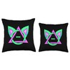 Quadrobics Therian ears and paws Therianthropy Quads Throw Pillow