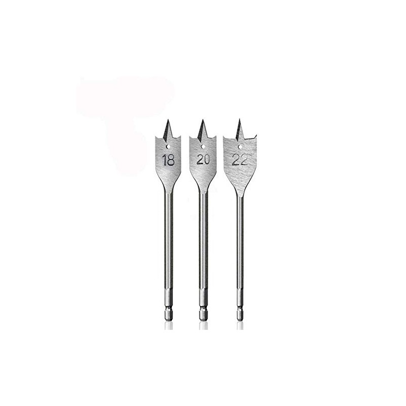 High Speed Steel Spade Flat Wood Drill Bit with Titanium