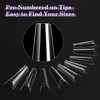 Tips for Gel Nails with Glue, Venares 500 Pieces Coffin