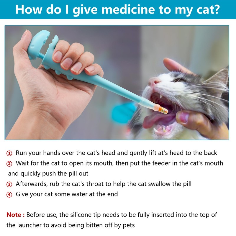 YeulYuuri Pill Feeder for Cats, Pill Feeder for Dogs, Pill