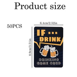 Tabanzhe Tanzhe Drinking Game Cards for Adults 50PCS Dare or Drink Card Funny Games for Birthday Party Hen Stag Nights Date Interactive Challenge Play