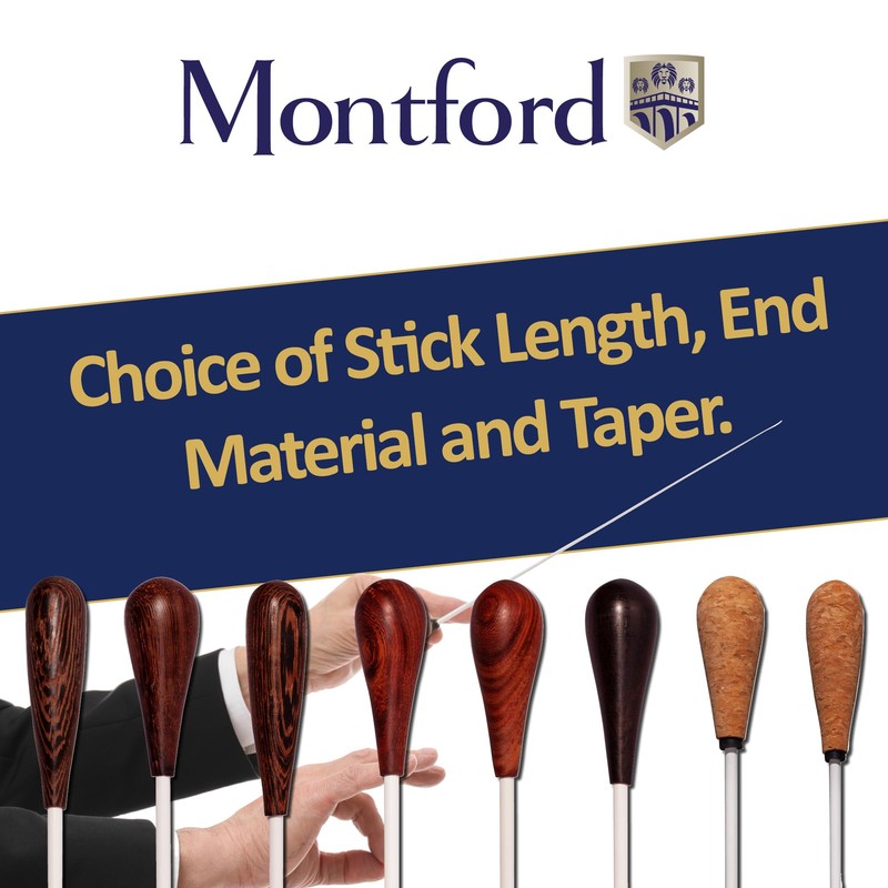 Montford Conductor's Baton – 14" with Pau Rosewood Pear-Shaped Handle