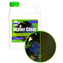 Pond Worx Water Clear - Concentrated Formulation Improves Water Clarity and Quality, Helps Clear Cloudy Water, Safe for Fish, Pets, and Plants - 1 Quart (32ounces)