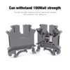 DAJASD DIN Rail Terminal Blocks, 20 Pieces Rail Connection Blocks