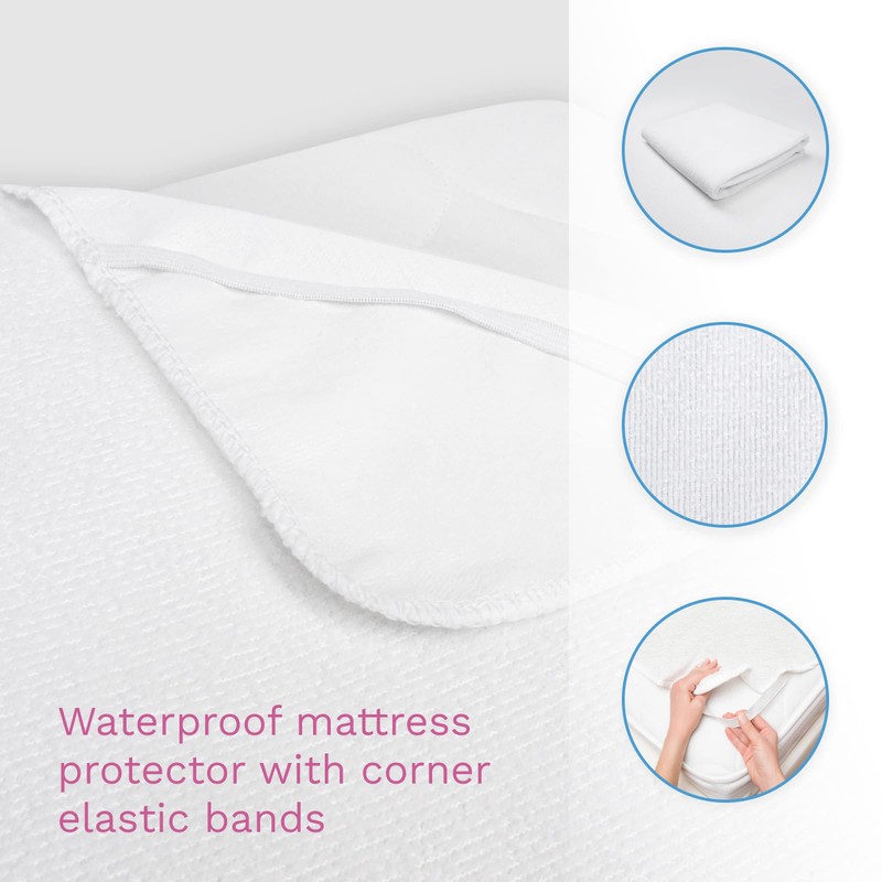 100% Cotton Fitted Sheet with Waterproof Mattress Protector to fit