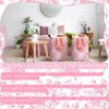 CroBlissful 2 Pcs Pink Floral Laundry Basket Coquette Storage Basket