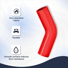 Endure - Acoplador de codo de 45 grados, manguera de silicona de 4 capas, 63 mm, acopladores para vehículos de alto rendimiento, tubería de admisión, longitud (102 mm), grosor (5 mm), manguera de