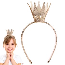 AWAVM MUNKST Headband, Cute Girl, Princess, Beautiful Girls Golden Crown, Birthday Party, Daily Headwear
