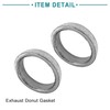 ACROPIX 2pcs Car Exhaust Test Tube Header Manifold Downspout Donut