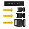 EesTeck 2 Sets 38mm Extra Thick Heavy Duty Buckle Clips,