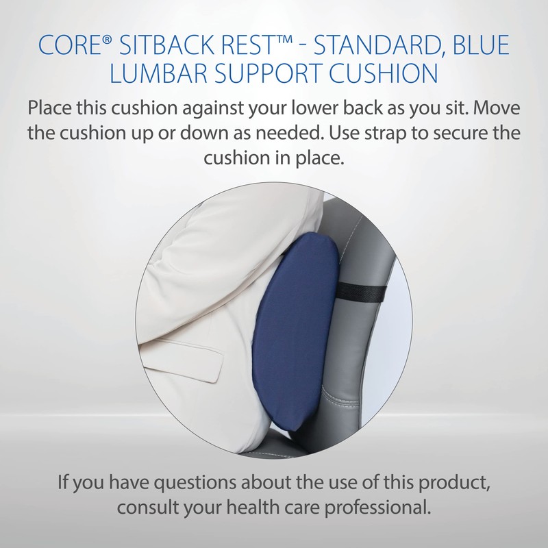 Core Products Sitback Rest Cushion Lumbar Support for Lower Back