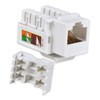 Ethernet Wall Plate, HTTX White 1-Port CAT6 Wall Plate with