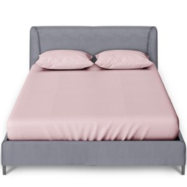 GC GAVENO CAVAILIA Plain Sheets King Size (150 X 200 Cm) | 10 Inch/ 25 Cm Deep Elasticated Corners Fitted Sheet | Breathable Polycotton King Size Sheets Fitted | Pink