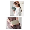 LIZDAYS Women's Long Wallet, Skimming, Prevents Skimming, Genuine Leather, grey