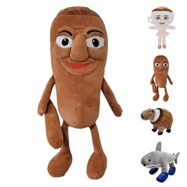 AUNGCSHE Soft Tralalero Tralala Cuddly Toy, Italian Brain Red, Perfect for Children and Adults, Collectable, Cuddly Toy for Fans (Wooden Stick)