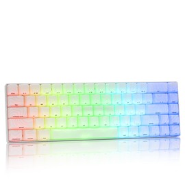 OHY XVX HE68 60 Percent Gaming Keyboard,Hall Effect Magnetic Switches, CNC Aluminum Frame, Rapid Trigger Keyboard w Topographic IMD Keycaps, 8KHz Polling Rate, Adjustable Actuation,Hot-Swap-White
