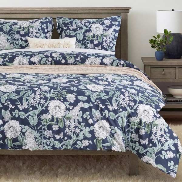 Full Size 82"X86" Duvet Cover Set, 100% Cotton Printed Bedding