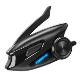 JESIMAIK Bike Intercom X6S Bike Intercom Mesh Connection, Improved Stability, No App Required, Call While Music, Simultaneous Call for 6 People, FM Radio, Music Sharing, Dual Chip, 0.3 inch (7 mm