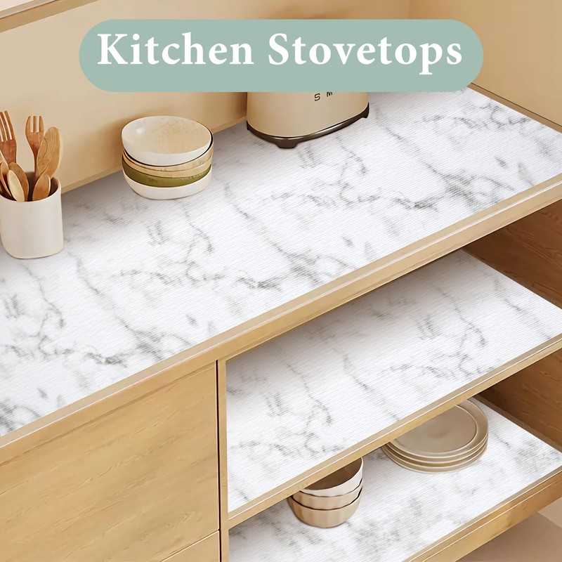 2-Layer Drawer and Shelf Liner for Kitchen Cabinet: 12 in