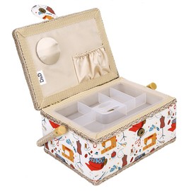 Canasta de costura, herramienta de costura de costura Rosco de aguja Babela Caja de almacenamiento de la casa Accesorios de la bandeja de la bandeja de la bandeja (hilo de aguja de naranja)