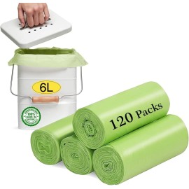 Unbranded 120 Counts Mini Garbage Bags, 1.2 Gallon Small Compostable Trash Bags, Sm