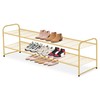 AOODA Long 2 Tier Shoe Rack for Closet Metal Wide
