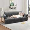 Pfrstuv 4-Piece T Couch Cover - Leather Look Slipcovers for