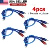 Unbranded 4Pcs RCA Y Splitter Audio Jack Cable Adapter 1