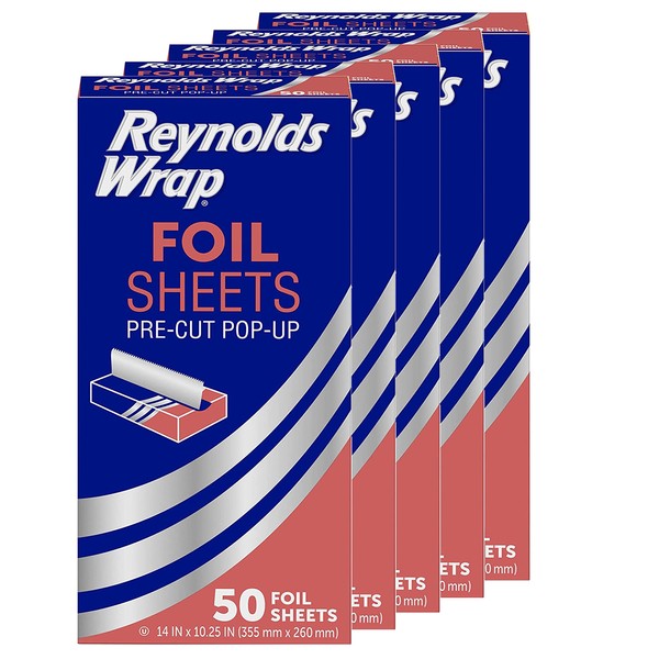 Reynolds Wrap Pre-Cut Pop-Up Aluminum Foil Sheets, 14 x 10.25