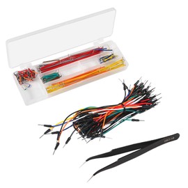 ALAMSCN Breadboard Jumper Wires Cable 140 Pieces Breadboard Jumper Kits + 65 Pieces Solderless Breadboard Jumper Cable Male to Male with Tweezers