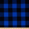 Yarn Dyed Flannel Buffalo Plaid Blue, Fabric by the Yard