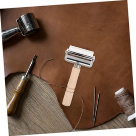 NUOBESTY Seam Roller Leather Quilting Roller Multi-Functional Roller Tool Wood Handle for Carpet and Crafts
