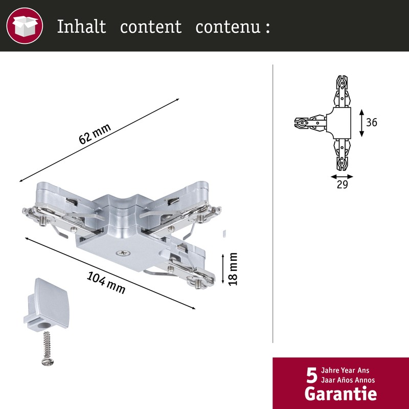 Paulmann 97656 busbar system, silver